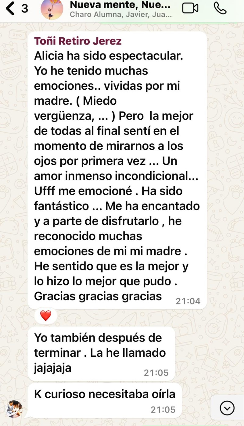testimonio Toñi Regresión Útero se sanando tu alma herida